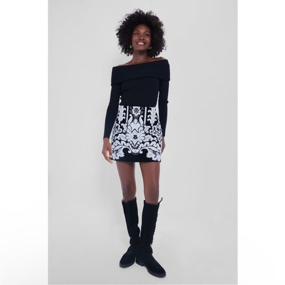 New NWT Tuckernuck Hyacinth House black knit off the shoulder Adrianna top XXS - Picture 8 of 16